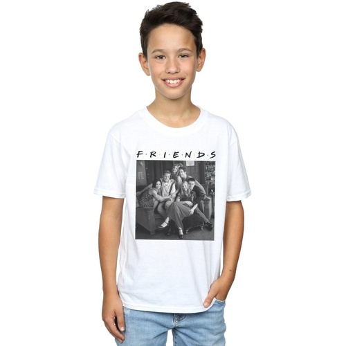 Vêtements Garçon T-shirts manches courtes Friends Black And White Photo Blanc
