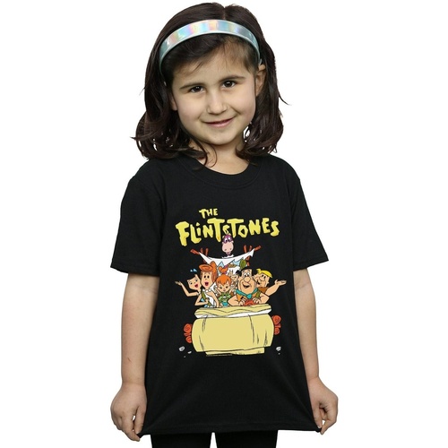Vêtements Fille T-shirts manches longues The Flintstones The The Ride Noir