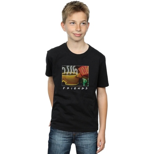 Vêtements Garçon T-shirts manches courtes Friends Central Perk Homage Noir