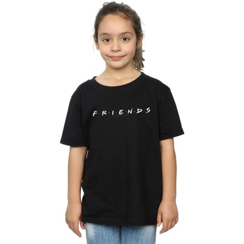 Vêtements Fille T-shirts manches longues Friends Text Logo Noir