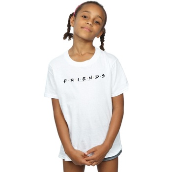 Vêtements Fille T-shirts manches longues Friends Text Logo Blanc