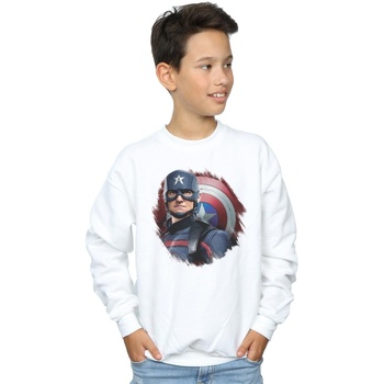 Vêtements Garçon Sweats Marvel The Falcon And The Winter Soldier Captain America Stare Blanc