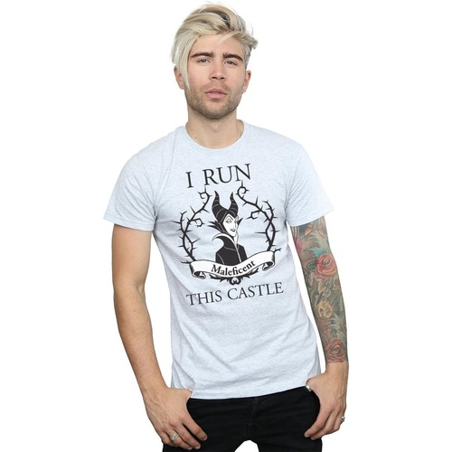 Vêtements Homme T-shirts manches longues Disney Maleficent I Run This Castle Gris