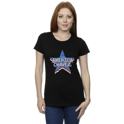 Vêtements Femme T-shirts manches longues Marvel Doctor Strange America Chavez Noir