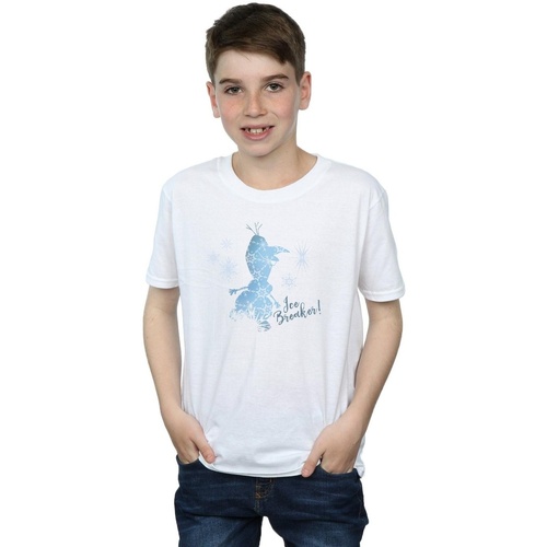 Vêtements Garçon T-shirts manches courtes Disney Frozen 2 Olaf Ice Breaker Blanc