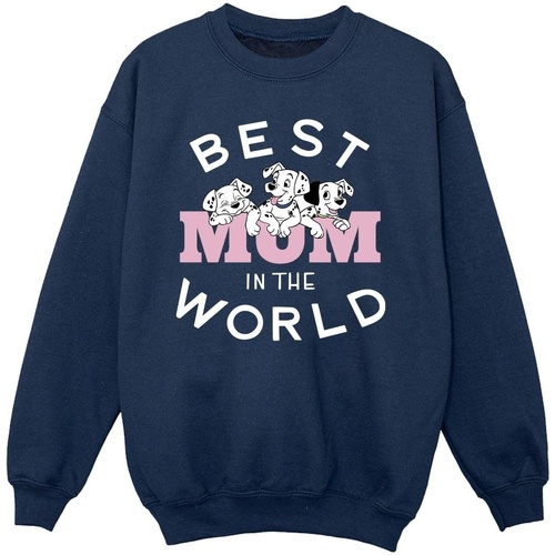 Vêtements Fille Sweats Disney 101 Dalmatians Best Mum In The World Bleu