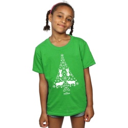 Vêtements Fille T-shirts manches longues Disney Frozen Christmas Tree Vert