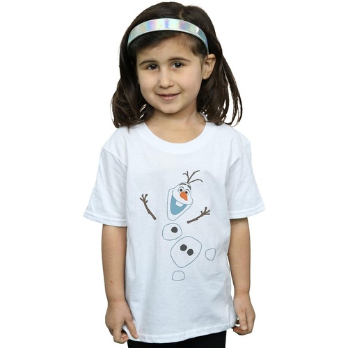 Vêtements Fille T-shirts manches longues Disney Frozen Olaf Deconstructed Blanc
