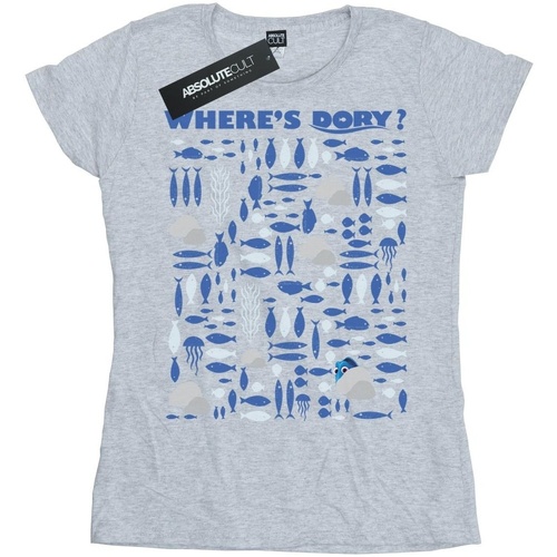 Vêtements Femme T-shirts manches longues Disney Finding Dory Where's Dory Gris