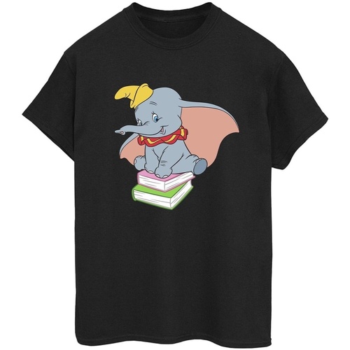 Vêtements Femme T-shirts manches longues Disney Dumbo Sitting On Books Noir