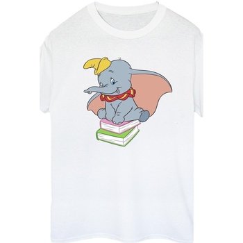Vêtements Femme T-shirts manches longues Disney Dumbo Sitting On Books Blanc