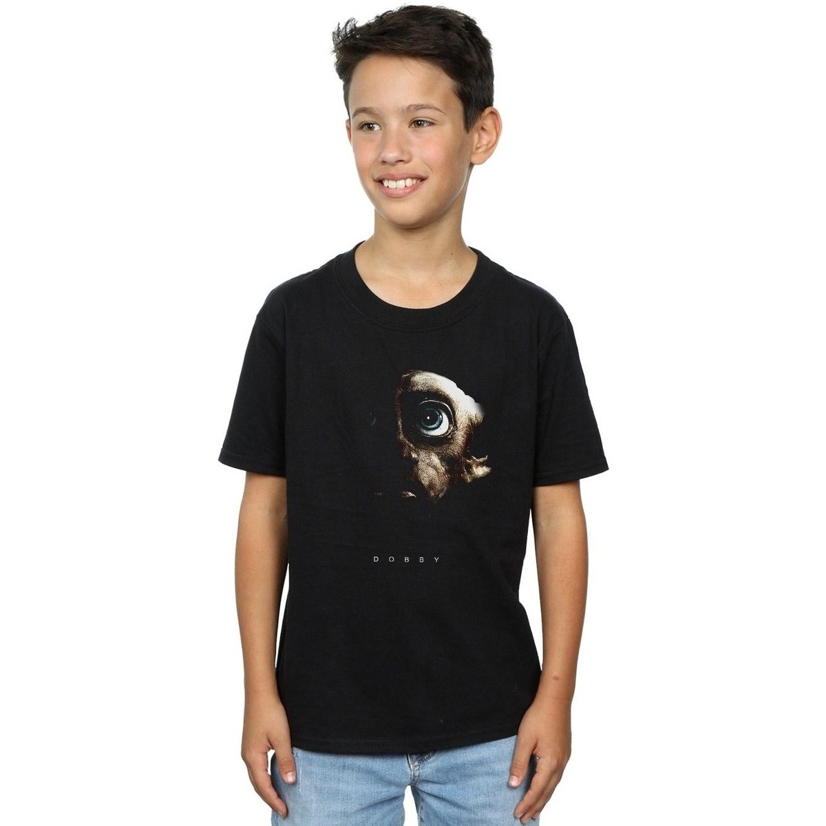 Vêtements Garçon T-shirts manches courtes Harry Potter Dobby Portrait Noir