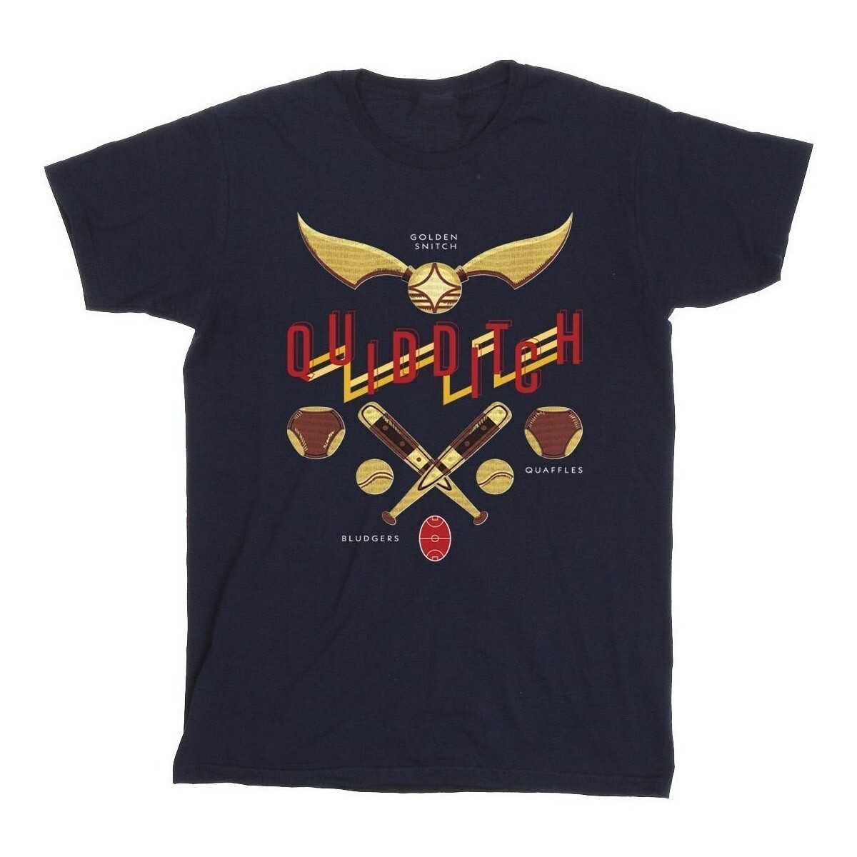 Vêtements Garçon T-shirts manches courtes Harry Potter Quidditch Golden Snitch Bleu