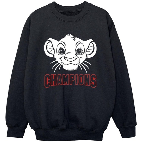 Vêtements Garçon Sweats Disney The Lion King Simba Face Champion Noir