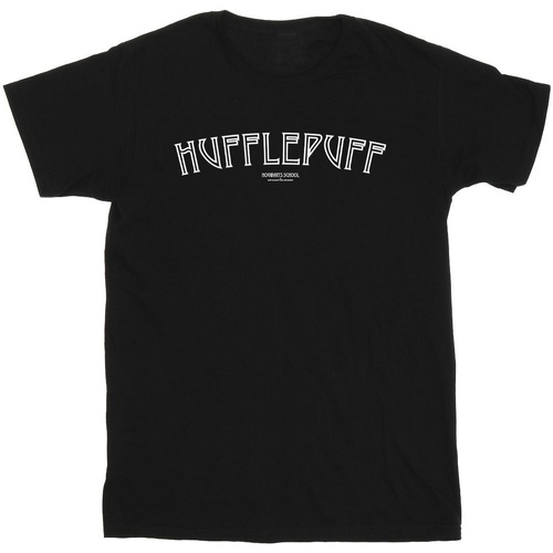 Vêtements Fille T-shirts manches longues Harry Potter Hufflepuff Logo Noir