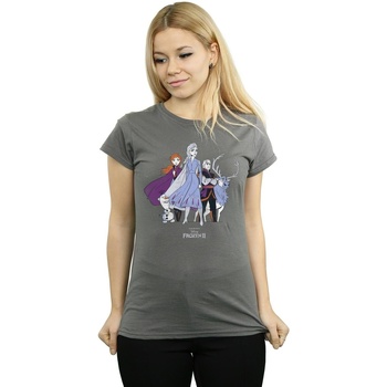 Vêtements Femme T-shirts manches longues Disney Frozen 2 Distressed Group Multicolore
