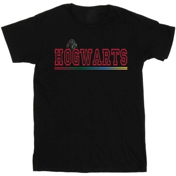 Vêtements Fille T-shirts Shorts manches longues Harry Potter Hogwarts Collegial Noir