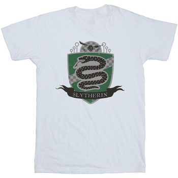 Vêtements Fille T-shirts Shorts manches longues Harry Potter Slytherin Chest Badge Blanc
