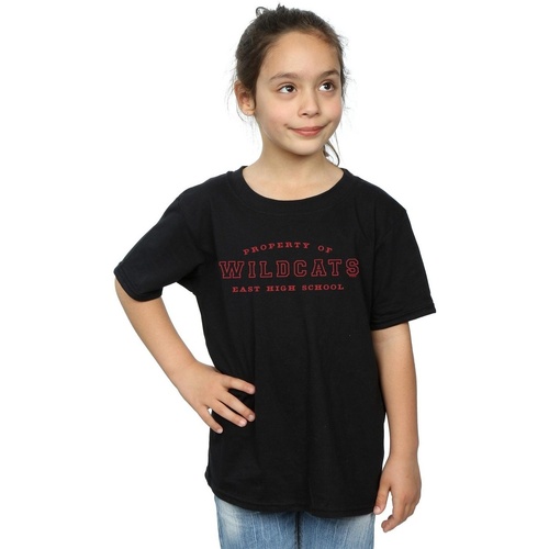 Vêtements Fille T-shirts manches longues Disney High School Musical The Musical Property Of Wildcats Noir