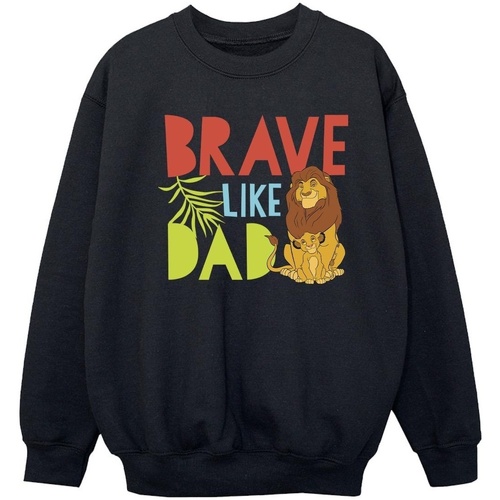 Vêtements Fille Sweats Disney The Lion King Brave Like Dad Noir