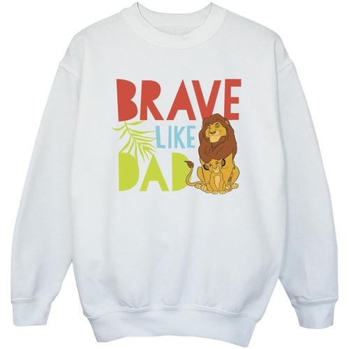 Vêtements Fille Sweats Disney The Lion King Brave Like Dad Blanc