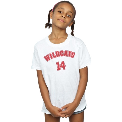 Vêtements Fille T-shirts manches longues Disney High School Musical The Musical Wildcats 14 Blanc