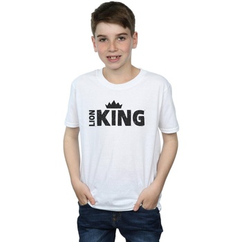 Vêtements Garçon T-shirts manches courtes Disney The Lion King Movie Crown Blanc