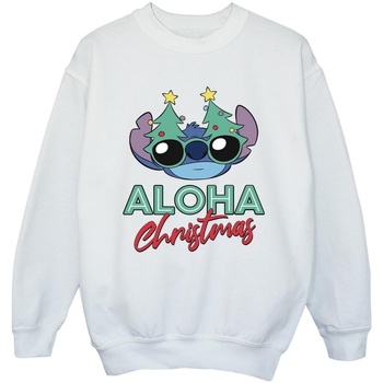 Vêtements Fille Sweats Disney Lilo And Stitch Christmas Tree Shades Blanc