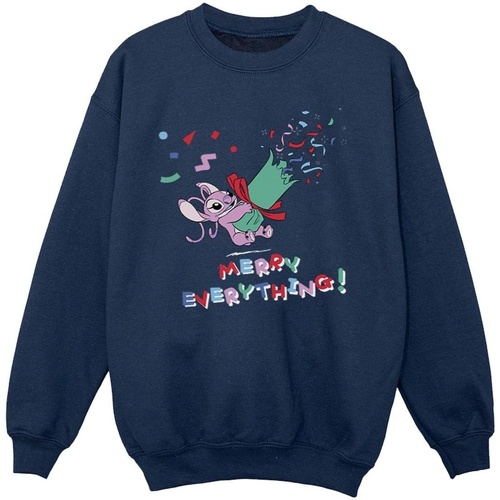 Vêtements Fille Sweats Disney Lilo And Stitch Angel Merry Everything Bleu