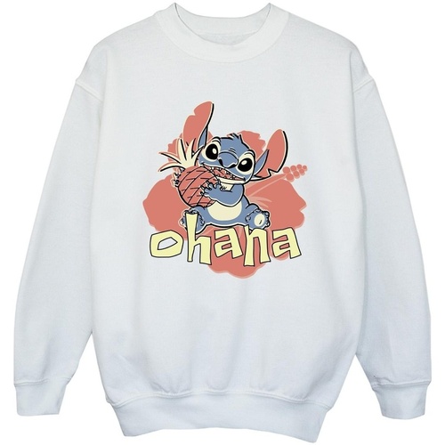 Vêtements Fille Sweats Disney Lilo And Stitch Ohana Pineapple Blanc
