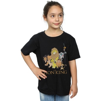 Vêtements Fille T-shirts manches longues Disney The Lion King Group Noir