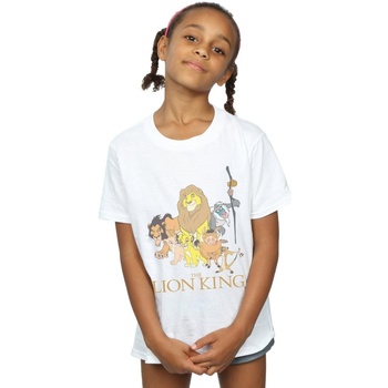 Vêtements Fille T-shirts manches longues Disney The Lion King Group Blanc