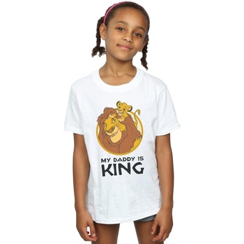 Vêtements Fille T-shirts manches longues Disney The Lion King My Daddy Is King Blanc
