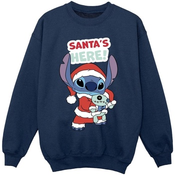 Vêtements Fille Sweats Disney Lilo & Stitch Santa's Here Bleu