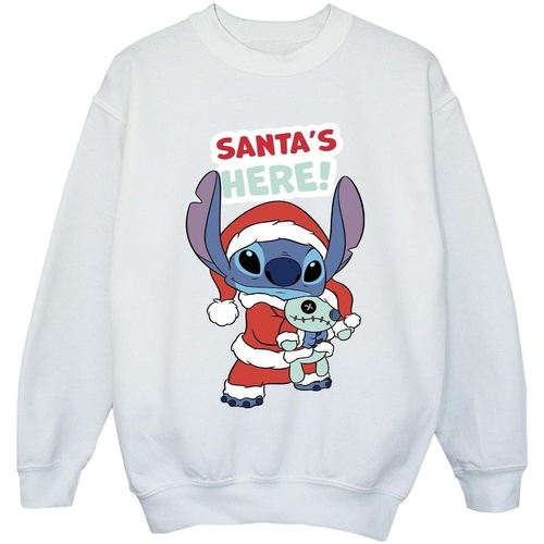 Vêtements Fille Sweats Disney Lilo & Stitch Santa's Here Blanc