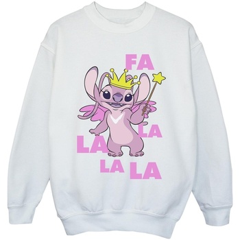 Vêtements Fille Sweats Disney Lilo & Stitch Angel Fa La La Blanc