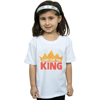 Vêtements Fille T-shirts manches longues Disney The Lion King Movie Long Live The King Blanc