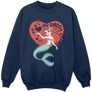 Vêtements Fille Sweats Disney The Little Mermaid Love Daddy Bleu