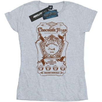 Vêtements Femme T-shirts manches longues Harry Potter Chocolate Frogs Mono Label Gris