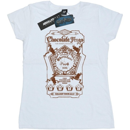 Vêtements Femme T-shirts manches longues Harry Potter Chocolate Frogs Mono Label Blanc