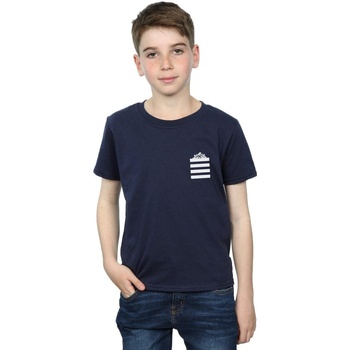 Vêtements Garçon T-shirts manches courtes Dessins Animés Taz Stripes Faux Pocket Bleu