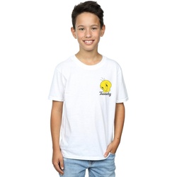Vêtements Garçon T-shirts manches courtes Dessins Animés Tweety Pie Head Blanc