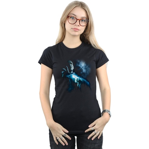 Vêtements Femme T-shirts manches longues Harry Potter Voldemort Shadow Noir