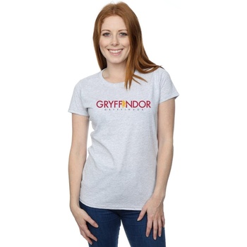 Vêtements Femme T-shirts manches longues Harry Potter Gryffindor Text Gris