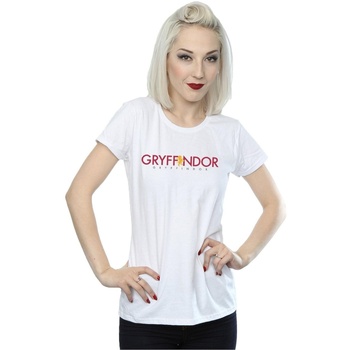 Vêtements Femme T-shirts manches longues Harry Potter Gryffindor Text Blanc
