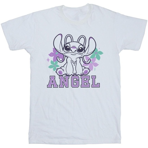 Vêtements Fille T-shirts manches longues Disney Lilo & Stitch Angel Blanc