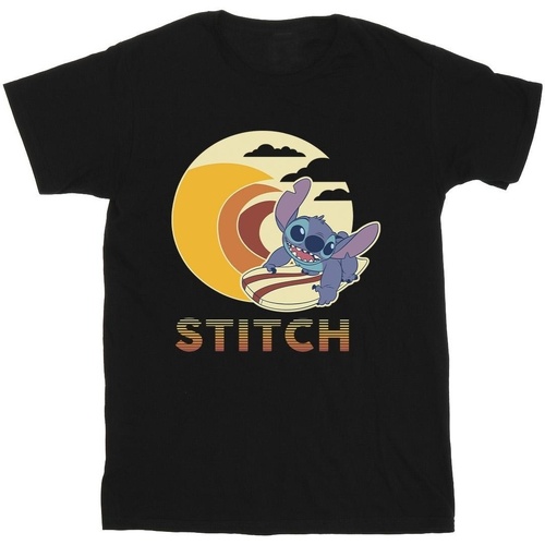 Vêtements Fille T-shirts manches longues Disney Lilo & Stitch Summer Waves Noir
