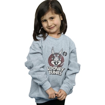 Vêtements Fille Sweats Dessins Animés Bugs Bunny Circle Logo Gris