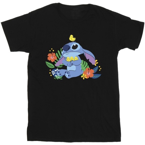 Vêtements Fille T-shirts manches longues Disney Lilo & Stitch Birds Noir