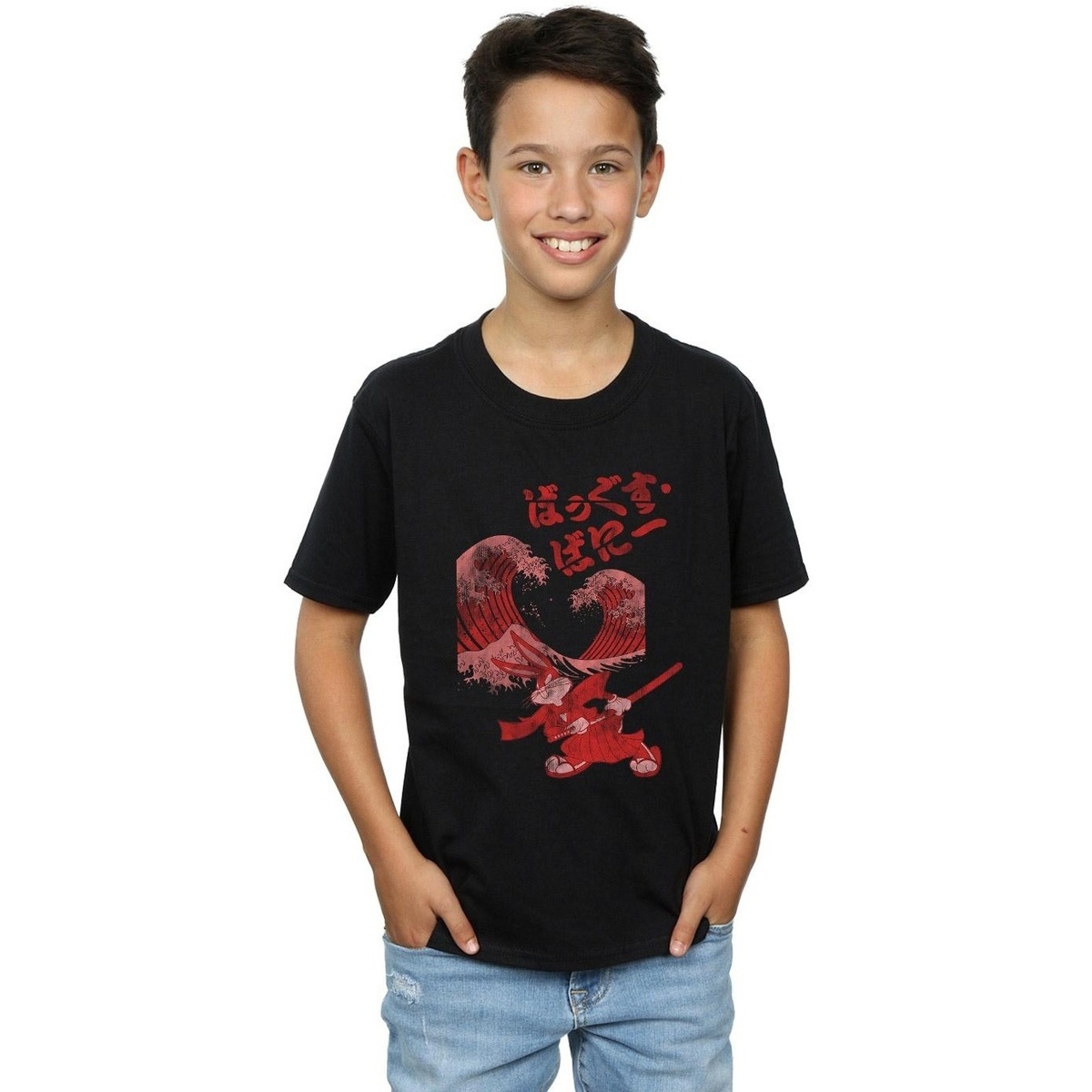 Vêtements Garçon T-shirts manches courtes Dessins Animés Bugs Bunny Shogun Noir